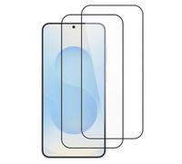 HQ-CLOUD Lot de 2 Verres Trempés Pour Samsung Galaxy S25 - Film de Protection d'écran Couverture Complète Noir - Anti Rayures - Ultra Résistant Dureté 9H