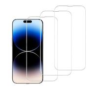 HQ-CLOUD LOT DE 3 Verre Trempé Pour iPhone 14 Pro (6,1") .Film de Protection d'écran Transparent - Anti Rayures - Ultra Résistant Dureté 9H