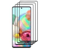 HQ-CLOUD Lot de 3 Verre Trempé Pour SAMSUNG GALAXY A71 .Film de Protection d'écran Couverture Complète Noir - Anti Rayures - Ultra Résistant Dureté 9H