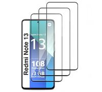 HQ-CLOUD Lot de 3 Verres Trempés INTEGRAL Pour XIAOMI REDMI NOTE 13 4G/5G .Film de Protection d'écran Couverture Complète Noir - Anti Rayures - Ultra Résistant Dureté 9H