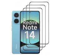 HQ-CLOUD Lot de 3 Verres Trempés INTEGRAL Pour XIAOMI REDMI NOTE 14 4G/5G .Film de Protection d'écran Couverture Complète Noir - Anti Rayures - Ultra Résistant Dureté 9H
