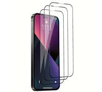 HQ-CLOUD® Lot de 3 Verres Trempés Pour iPhone 15 Pro Max .Film de Protection d'écran Couverture Complète Noir - Anti Rayures - Ultra Résistant Dureté 9H