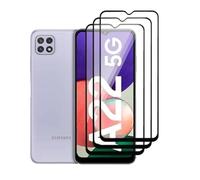 HQ-CLOUD® Lot de 3 Verres Trempés Pour Samsung Galaxy A22 5G (Non pour Samsung A22 4G) .Film de Protection d'écran Couverture Complète Noir - Anti Rayures - Ultra Résistant Dureté 9H