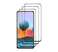 HQ-CLOUD® Lot de 3 Verres Trempés Pour Xiaomi Redmi Note 10/ Note 10S .Film de Protection d'écran Couverture Complète Noir - Anti Rayures - Ultra Résistant Dureté 9H