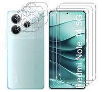 HQ-CLOUD Lot de 3 Verres Trempés pour Xiaomi Redmi NOTE 14 5G (pas pour 4G) + 3 Protection Objectif Caméra Arrière Verre Trempé