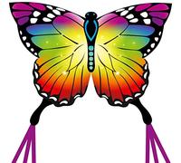 HQ-Invento Vlinder Cerf-Volant Papillon, 102223, mélange de Couleurs panachées, 95 x 120 + 190 staart