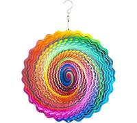 HQ Kinetic Art 3D Color Swirl Mobile Métal à Suspendre Multicolore