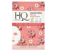 HQ - Masque Tissu Relaxant Visage - 97% d'ingrédients d'origine naturelle - Camomille - Fleurs de Lotus - Acide Hyaluronique - Fabriqué en Italie - Formule Végane