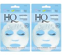 HQ - Masque Visage à Bulles Nettoyant Acide Hyaluronique Collagène - Soin Purifiant Effervescent - Peau Lumineuse - Routine Beauté Femme, Fille - Formule Végane (Lot de 2)
