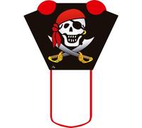 HQ- Pocket Sled Jolly Roger Cerf-Volant, 100092, Noir