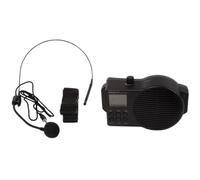 HQ-Power Amplificateur de Voix Portable, avec Micro-Casque et Ceinture, avec USB-SD et Radio FM, 5 W, Noir