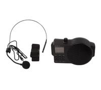 HQ-Power Amplificateur vocal portable avec oreillette et bandeau avec USB-SD et radio FM, 5 W, noir