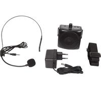 HQ-Power Amplificateur vocal portable, avec oreillette et sangle, 5 W, noir