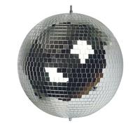 HQ-Power Boule a facettes 10 cm, mirror ball avec miroirs en verre, eclairage de fete avec effet lumineux pour piste de danse, club et decoration, scene mariage Halloween