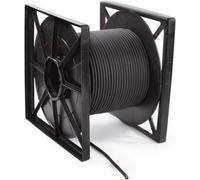 HQ-Power Câble de haut-parleur 2x2.50mm², 100 mètres, noir, rouleau, cuivre pur OFC pour le home cinéma
