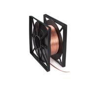 HQ-Power Câble de haut-parleur 2x2,50mm², 100 mètres, rouge transparent, rouleau, cuivre OFC, pour