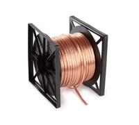 HQ-Power câble de haut-parleur 2x4,00mm², 100 mètres, transparent, marquage rouge, rouleau, OFC pur