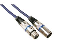 HQ-Power Câble DMX, 1 x XLR mâle, 1 x XLR femelle, 10 m, parfait pour la transmission du signal