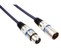 HQ-Power Câble DMX professionnel, 2,5 mètre, XLR mâle vers XLR femelle, connecteurs dorés, câble cuivre OFC pur, 100-110 Ohm, compatible DMX512, pour éclairage LED, scène, DJ, théâtre, spectacle,