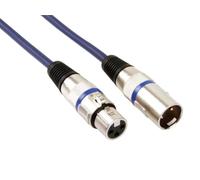 HQ-Power Câble DMX professionnel, 5 mètres, XLR mâle vers XLR femelle, connecteurs dorés, câble cuivre OFC pur, 100-110 Ohm, compatible DMX512, pour éclairage LED, scène, DJ, théâtre