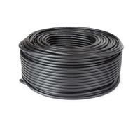HQ-Power Câble haut-parleur, OFC, 2 x 2.50 mm², 100 m, noir, parfait pour la transmission sonore