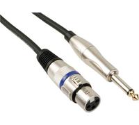 HQ-Power Câble jack XLR, 1 x XLR femelle, 1 x jack 6,35 mm mâle, mono, 6 m, parfait