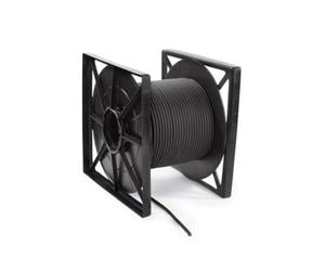 HQ-Power Câble micro mono 100 mètres, noir, rouleau, cuivre OFC pur pour enregistrement audio professionnel, câble studio, flexible, transmission de son, haute performance, enregistrement