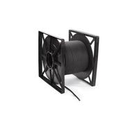 HQ-Power Câble micro stéréo 2 conducteurs OFC, double blindage, 100 mètres, noir, rouleau audio flexible