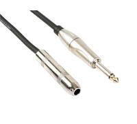 CÂBLE JACK - JACK 6.35 mm MÂLE vers JACK 6.35 mm FEMELLE - MONO - 5 m