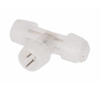 HQ-Power Connecteur en T transparent pour les tubes lumineux et les tubes lumineux à LED, 1 pièce, en forme de T