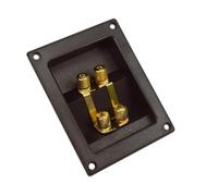 HQ-Power Connexion du haut-parleur, rectangulaire, bornes plaquées or, 95 x 122 mm, noir