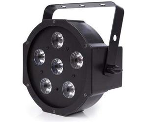 HQ-Power HQLP10004 A Flat Par - 6 LED RVB de 3 W - Plastique - 13 W - 2G7 - Noir - 25 x 24 x 15 cm