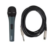 HQ-Power Microphone, dynamique, unidirectionnel, câble 4.5 m, avec mallette, noir