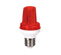 HQ-Power Mini lampe flash led avec douille E27, leds SMD2835 (3014), puissance 3 W, génère 40 flashs/minute, angle de rayonnement 360°, étanche IP56, 230 V~ 50 Hz, rouge
