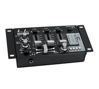 HQ Power PROMIX50U Table de mixage MP3 stéréo 2 canaux, 2 entrées micro et 1 entrée USB, Sono DJ