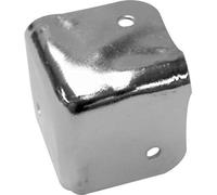 HQ-Power protection des bords, pour boîtier de haut-parleur, 38 x 38 mm x 90°, métal blanc