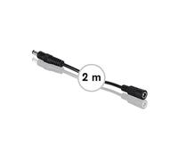 HQ-Power Rallonge, 24 VCC, 3 A, fiche DC 5.5 x 2.1 mm, mâle-Femelle, 20 AWG, 2 m, Noir