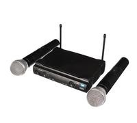 HQ-Power UHF -Microphone, sans fil, 2 canaux, 2 microphones, 863,05 MHz + 854,00 MHz