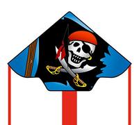 HQ- Simple Flyer Jolly Roger Cerf-Volant, 102146, Noir
