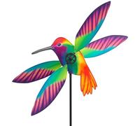 HQ Windspiration 100720 - Paddle Spinner Hummingbird - Carillon à Vent résistant aux UV et aux intempéries - Hauteur : 112 cm - Longueur : 45 cm - Tige Incluse