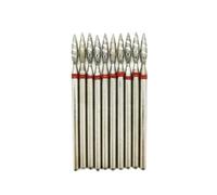 HQABCUTR 10Pcs Tornado Flame Nail Drill Bits Diamond Cutters For Manicure Cuticle Clean Burr Mill Nails Accessories Tool
