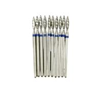 HQABCUTR 10Pcs Tornado Flame Nail Drill Bits Diamond Cutters For Manicure Cuticle Clean Burr Mill Nails Accessories Tool