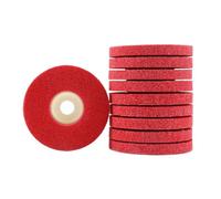 HQABCUTR Disques abrasifs plats en fibre de nylon rouge, 1/3/5/10 pièces, 4 pouces x 5/8 pouces, for meuleuse d'angle