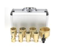 HQABCUTR Jeu de mèches de noyau de diamant M14, 9 pièces, for pierre, granit, verre, marbre, meuleuse d'angle, carreaux de porcelaine, couronnes Matel