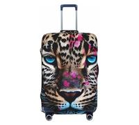 HQaxsfQxnr Housse de protection élastique pour valise de voyage, housse de protection pour bagages aux yeux bleus, anti-rayures pour adultes (45,7 à 81,3 cm), Noir , S