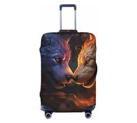 HQaxsfQxnr Housse de protection élastique pour valise de voyage, protection de la tête sur le feu, protection anti-rayures, housse décorative pour adulte (45,7 à 81,3 cm), Noir , S