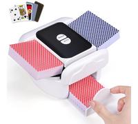 HQAYHSZD Automatic, 2 Decks, Rechargeable Playing, One-Touch Automatic and Manual Mode, Electric Playing for UNO, Skip-Bo, Phase 10, Party Card Games