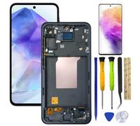 HQB-STAR Écran LCD de rechange pour Samsung Galaxy A55 5G SM-A556V, SM-A556B, SM-A556B/DS, SM-A556E, SM-A556E/DS, SM-A556E/DS, SM-A5560 avec cadre et outils