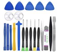 HQdeal Kit Reparation Smartphone, 22 en 1 Kit d'outils d'ouverture, outils de réparation kit,Jeu de Tournevis,Spudgers, Pincettes, Racleur et Ventouse pour Smartphones,Tablettes et appareils