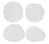 HQdeal Pack de 4 Moulle Silicone Resine Epoxy,Résine Moules DIY Effacer Silicone Résine Époxy,Moules Béton Plâtre Artisanat Plateau Art pour Coaster,Plateau,Savon,Beton Decoratif